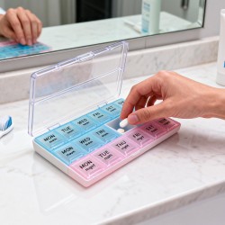 Weekly Pill Organizer Box with 21 Compartments (1 Pc)