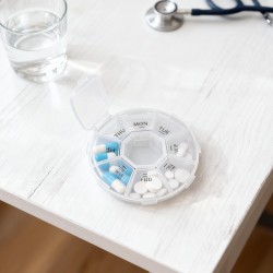 7-Sided Portable Pill Box Medicine Planner Small case