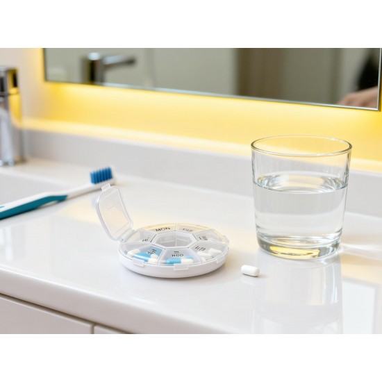 7-Sided Portable Pill Box Medicine Planner Small case