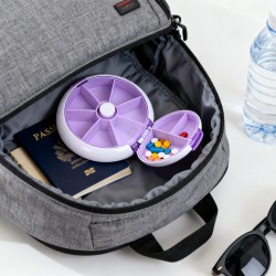 Cute 7-Day Pill Box Dispenser – Portable 7-Grid Medicine Organizer (1 Pc)