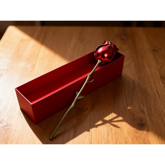 Metal Red Rose Couple Jewelry Box-Fancy Jewelry Box (1 Pc)