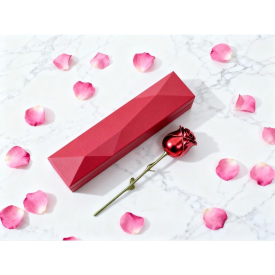 Metal Red Rose Couple Jewelry Box-Fancy Jewelry Box (1 Pc)