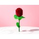 Artificial Rose Flower Shaped Jewelry Ring Box (1 Pc)