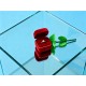Artificial Rose Flower Shaped Jewelry Ring Box (1 Pc)