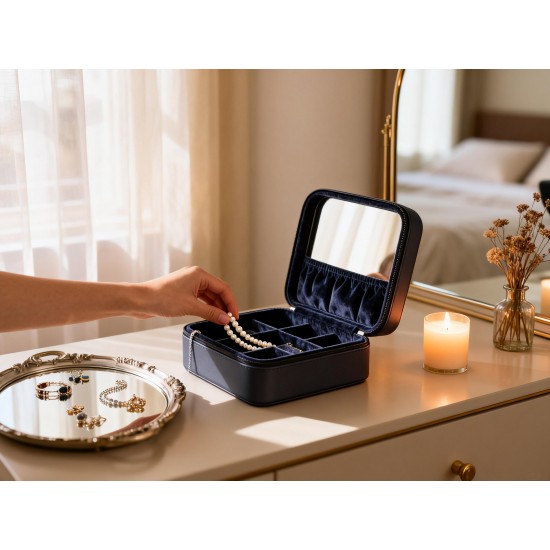 Portable Jewelry Storage Organizer Box (1 Pc)