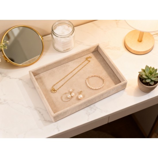 Velvet Jewellery Tray 21x12Cm (1Pc)