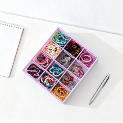 Plastic Compact Drawer Organizer for Jewellery (9 Compartment)