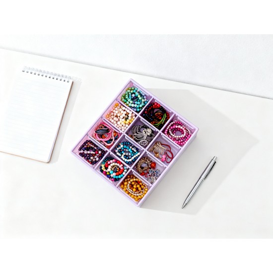 Plastic Compact Drawer Organizer for Jewellery (9 Compartment)