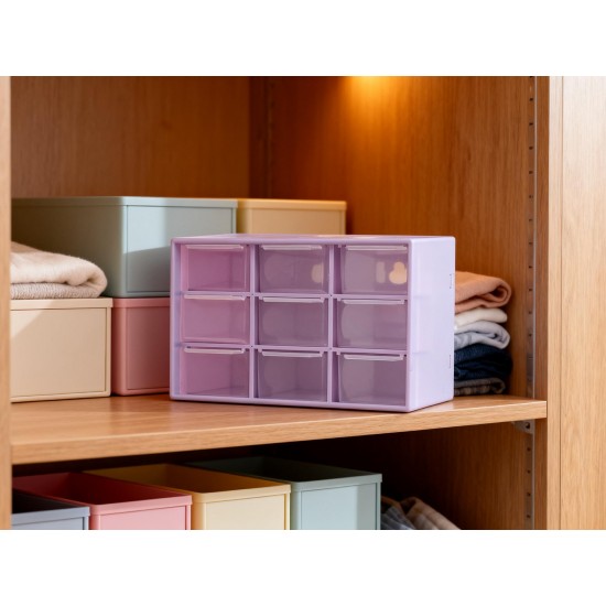 Plastic Compact Drawer Organizer for Jewellery (9 Compartment)