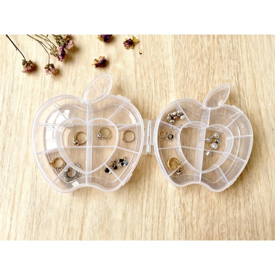 Plastic Apple Shape Jewellery Storage Box (1 Pc)