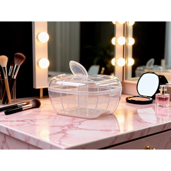 Plastic Apple Shape Jewellery Storage Box (1 Pc)