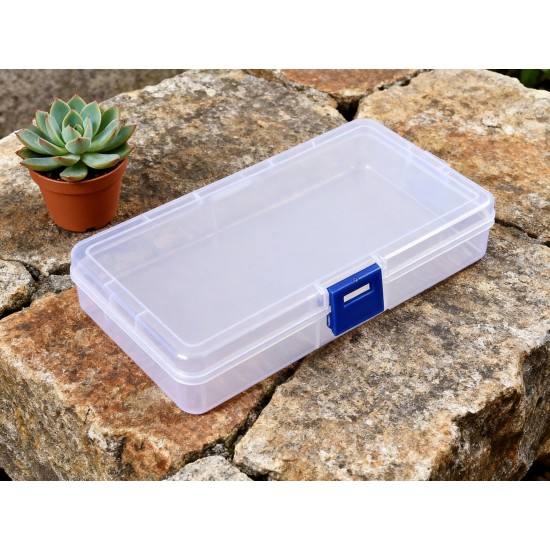 15-Grid Clear Plastic Jewelry Organizer Box with Dividers (1 Pc)