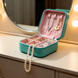 Mini PU Leather jewellery Box for Travel & Storage
