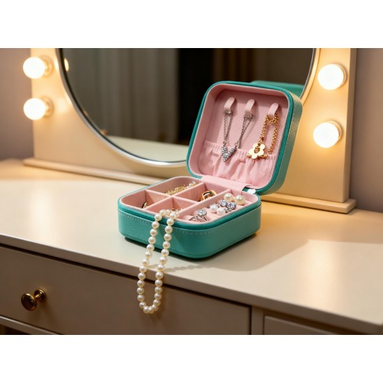 Mini PU Leather jewellery Box for Travel & Storage