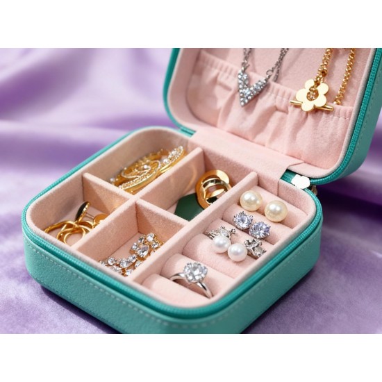 Mini PU Leather jewellery Box for Travel & Storage