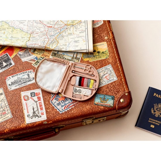 Mini Travel Sewing Kit for Beginners with Threads & Scissors